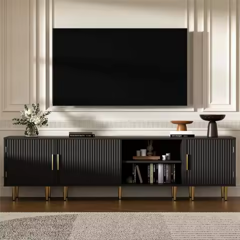 71" TV Stand for 50/60/70/80 inch TV, TV Stand for 75+ inch TV, Modern Entertainment Center for Up t