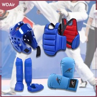WDAir 4 Pieces Karate Sparring Gear Taekwondo Sparring Gear Set with Boxing Helmet