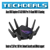 Asus ROG Rapture GT-AX11000 Pro Tri-Band WiFi 6 Gaming Router w/2.5G Port, 10G Port, Network Security and AiMesh support
