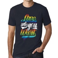 Men'S Lgbt Love Who You Want T-Shirt - Lgbt Love Who You Want - Print T-Shirt