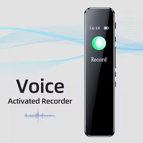 Digital Voice Recorder with Playback Portable Type-C USB2.0 1536KBPS HD Recording MP3 Player Digital