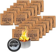 City Bonfires Portable Fire Pit - Mini Fire Pit, Table Top Firepit, No Wood, No Embers, 3-5 Hours of