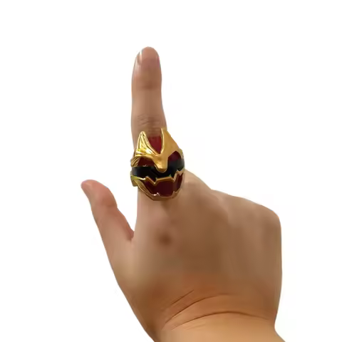 Anime No.1 Sentai Open Ring Gozyu Wolf Adjustable Rings for Women Men Cosplay Hoeru Tono Jewelry Acc