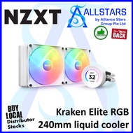 (ALLSTARS : We are Back / DIY PROMO) NZXT Kraken ELITE RGB 240 (LCD, White) / 2.4" high res LCD w/NZXT Core RGB Fans (RL-KR24E-W1) (Warranty 6years with TechDynamic)