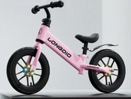RUN2FREE - 兒童無腳踏平衡車/滑步車(14吋閃光橡膠充氣輪車胎適合身高95-130cm) - 粉色
