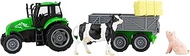 Breyer Horses Breyer Farms Tractor and Tag-a-Long Wagon Playset | 5" H x 11" L x 4" D | Cow and Pig