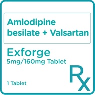 EXFORGE Exforge Amlodipine Besilate 5mg Valsartan 160mg 1 Tablet [Prescription Required]