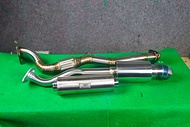 knalpot racing mobil honda brio full set bolt on r1 racing muffler