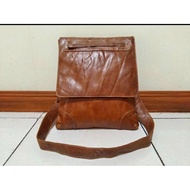Genuine Leather Shoulder Bag Biker Style
