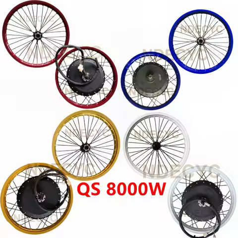 QS V3 273 Motorcycle 18" 19" 72v 8000W 150mm Electric Bike Rear Hub Motor Wheel with Matching Front 