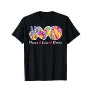 Men's and Women's BOCCE Ball Print T-Shirt - Casual Round Neck Short Sleeve with Peace Love BOCCE De