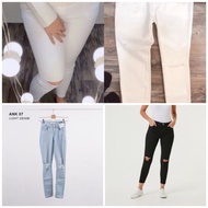 Anko Ripped Skinny Mid Rise Jeans | Jeans Anko Sobek | Jeans Wanita | Jeans Branded