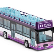 High simulation Open-top sightseeing bus,1:48 alloy pull back Sightseeing bus model,exquisite collec