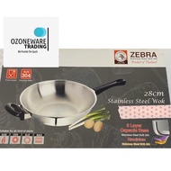 Zebra Stainless Steel Wok 28cm