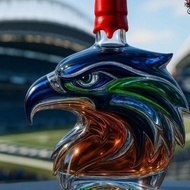 Glass Wine Bottle Special-Shaped Wine Bottle Creative Wine Bottle Whiskey Wine Bottle Eagle Head Bub