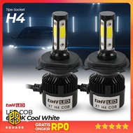 TaffLED X7 Car Headlights LED COB Headlight H4 Cool White 2 PCS - 75818-4CN Original 99 Square