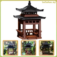 Gazebo Model Gardening Ornaments Miniature Pavilion Figurine Decorations Aquarium  bofsshuo