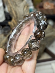 天然銅鈦晶銅髮水晶手串～13mm~粗根板鈦、能量強大的、凝聚財氣、辟邪擋煞、化解小人、遠離是非、提升行動力、自信心與決斷力。