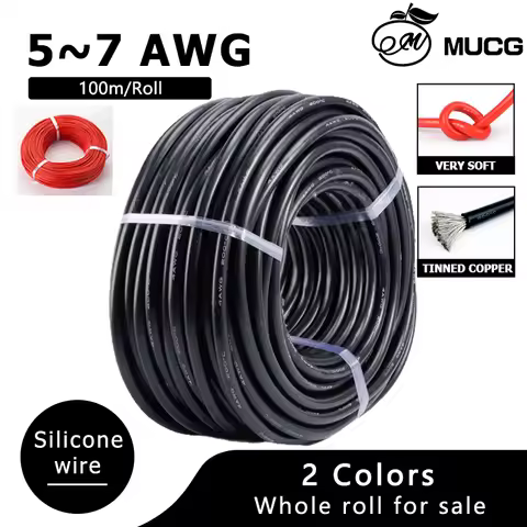 100m/roll Car Battery Inverter Silicone Wire Power Cable Silicone Cable Ultra Soft Black Energy Elec