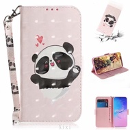 New Cartoon 3D Flip Cover Card Leather Case Suitable for Samsung S22 A21s A31 M11 A71 A51 All-Inclusive Soft Shell Flip Leather Case Wallet Style