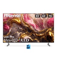 Hisense U6K Pro ULED MiniLED Smart TV 75 inch | Full Array Local Dimming | Dolby Vision IQ | Dolby Atmos | Quantum Dot Colour | HDR 10+ | Game Mode Plus &amp; VRR &amp; ALLM | MEMC 120 Smooth Motion | 600 nits Peak brightness | AI Picture