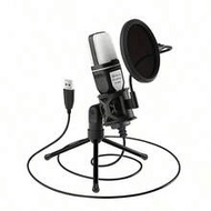 1pc USB Condenser Microphone With Customizable RGB Lighting - AI Smart Noise Proof Cardioid Micropho