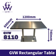 GVW【Rectangle Table】Meja Stainless Steel Working Table Meja Dapur Dining Table Set Meja Makan Stainl