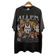 Vintage 90s Basketball Bootleg Style T-Shirt Allen Iverson Graphic Tee Retro Unisex Oversized 100% C