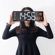 電子鐘大屏數位萬年曆掛牆電子錶客廳家用壁掛數字時鐘大屏功能顯示時鐘數字鐘錶客廳led壁掛鐘時間溫度顯示器