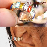 CHIHIRO1HXY3 CZ Cuff Earrings Fashion Gift Women Rhinestone Dangle No Pierced Jewelry C-shaped