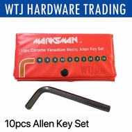 10pcs Marksman Chrome Vanadium Hex Allen Key Set (MM) / Hex Key Set / Hex Key Wrenches / Allen Wrenc