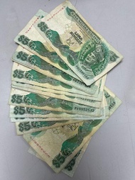 Duit Lama/Old Banknote Malaysia RM5 Jaafar Siri 6th Original Malaysia Money