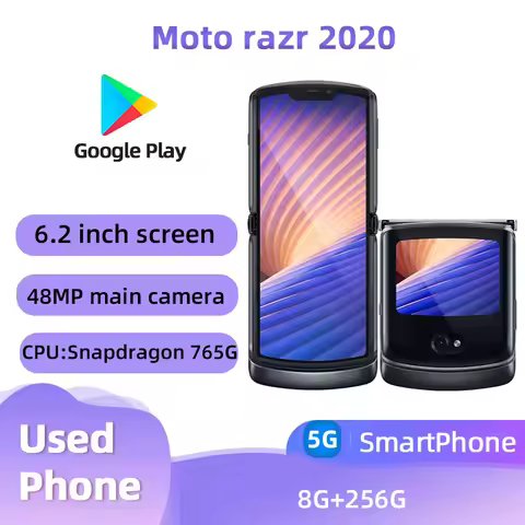 Motorola Razr 2020 5g Original Android Smartphone CPU Snapdragon 765G Flip Screen 48MP Camera Unlock