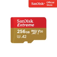 SanDisk Extreme microSDXC, 256GB, SQXAV, V30, U3, C10, A2, UHS-I, 190MB/s R, 130MB/s ( SDSQXAV-256G-