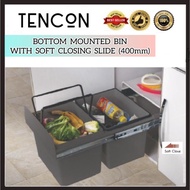 Bottom Mounted Bin With Soft Closing Slide (400[15] / 400[18])mm