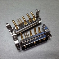 High Current D-SUB9W4 Curved Pin 90 Degree Welding Plate Type Male Socket Connector New Energy Car 9
