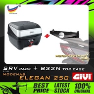 SET KOMBO KOTAK/BOX GIVI B32N TOP CASE + GIVI MODENAS ELEGAN 250 (COMPATIBLE WITH ABS MODEL) SRV SPECIAL RACK