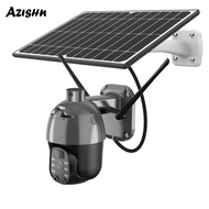 Solar Panel Ip Camera 1080p 4g Sim Card /wifi Ptz 4x Outdoor Security Wireless Monitor Waterproof Hu