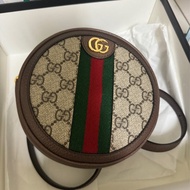 GUCCI 老花圓餅後背包