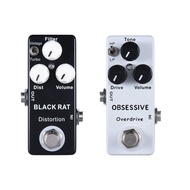 Mosky Black RAT Distortion Mini Guitar Effect Pedal & Mosky Obsessive Compulsive Drive OCD Overdrive