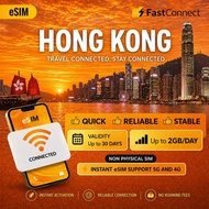 Hong Kong Esim Unlimited | FC Roaming | 1GB - 2GB | 1 - 7 Days |Hong Kong