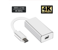USB-C to Mini DisplayPort Adapter USB 3.1 Type C (Thunderbolt 3) to Mini DP Adapter 4K Compatible with Macbook Pro Lenovo T470 to LED Cinema Display /Dell Monitor
