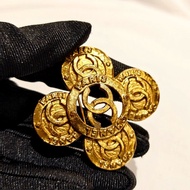 Chanel 老香 24k鍍金 古金幣胸針項鏈 墜飾