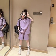 20-60kg Personalized polo Neck Clothes Set for Girls Korean Style