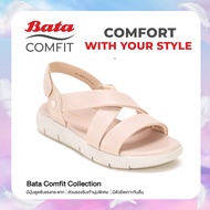 Bata บาจา Comfit รองเท้าเพื่อสุขภาพแบบรัดส้น พร้อมเทคโนโลยี เนเจอร์ฟิต FlexiFit รองรัน้ำหนักเท้า สำหรับผู้หญิง รุ่น FRANCA สีเบจ 5018075 สีดำ 5016075