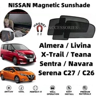 Nissan Almera Livina X-Trail Serena Sentra Teana Navara NV200 Fit Magnetic Sunshade Accessories Car
