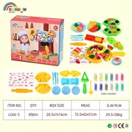 Color Clay Toy Pretend Play Set Toys DIY Creative Burger Ice cream set Plasticine Toys mainan masak 