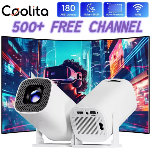 TOPSION P30PLUS Smart Mini Projectors 4K 1280 * 720P With 500+Live free Channel Support WiFi6 Home T
