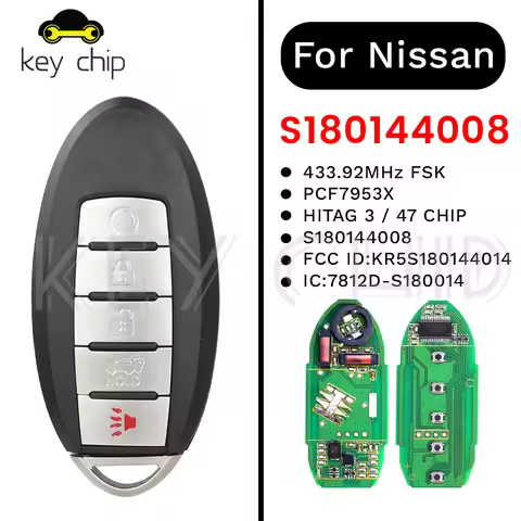 S180144008 KR5S180144014 Smart Key For Nissan Pathfinder 433.92MHz FSK 47 CHIP PCF7953X 7812D-S18001