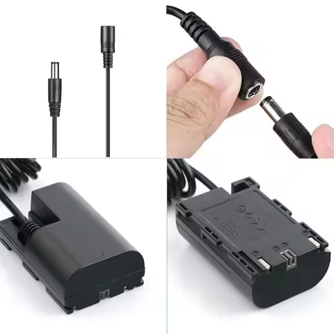 KUTOU ACK-E6 DR-E6 LP E6 E6N Dummy Battery USB Power Adapter Kit For Canon EOS 5D Mark III II 6D 7D 